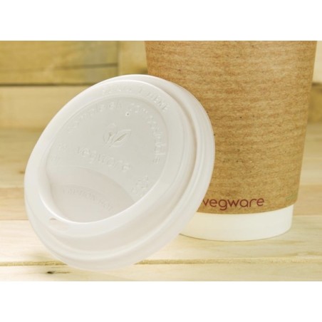 Couvercles blancs compostables CPLA (x1000) VEGWARE