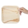 Assiette plate carrée (taille M) compostable en feuilles de palmier (x100) FIESTA GREEN Assiette plate carrée (taille M) compostable en feuilles de palmier (x100) FIESTA GREEN