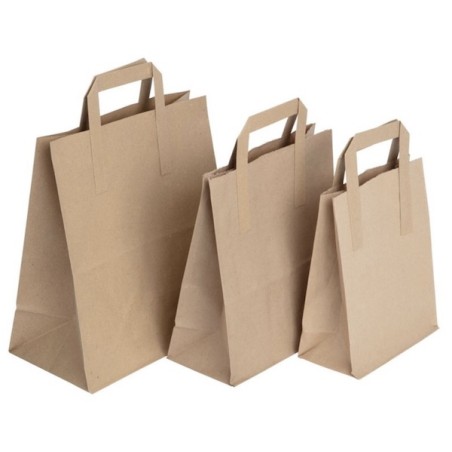 Sac en papier (3 tailles) Kraft compostable (x250) FIESTA GREEN