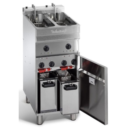 Friteuse 400V 2x9 litres sur meuble VALENTINE