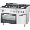 Fourneau série 700 - 6 feux sur four 400V (chaleur tournante) STALGAST Fourneau série 700 - 6 feux sur four 400V (chaleur tournante) STALGAST