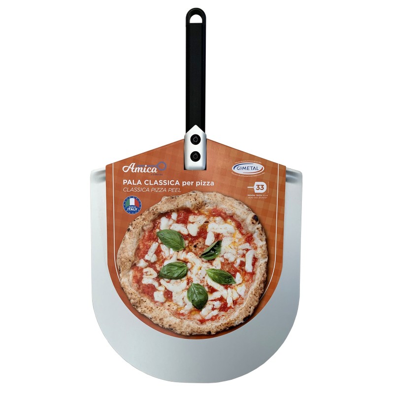 Pelle à pizza perforée en acier inoxydable rectangulaire 30-152