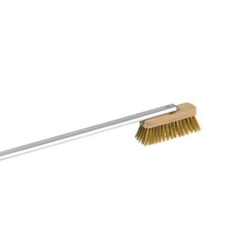 Brosse à cendres en laiton manche aluminium 60cm GI METAL Brosse à cendres en laiton manche aluminium 60cm GI METAL