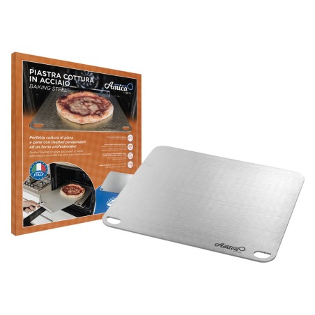 Plaque à pizza 40x35x0.4cm en inox GI METAL