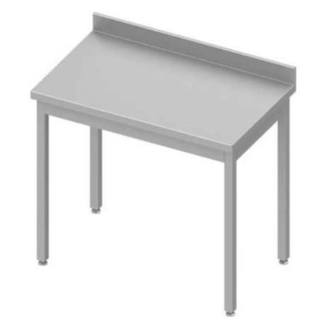 Table inox adossée soudée sans étagère P600 STALGAST