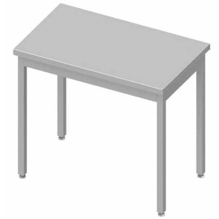 Table inox non adossée à monter sans étagère P600 STALGAST