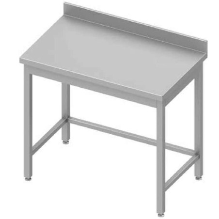 Table inox adossée soudée sans étagère P600 STALGAST