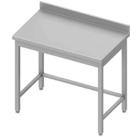 Table inox adossée soudée sans étagère P800 STALGAST