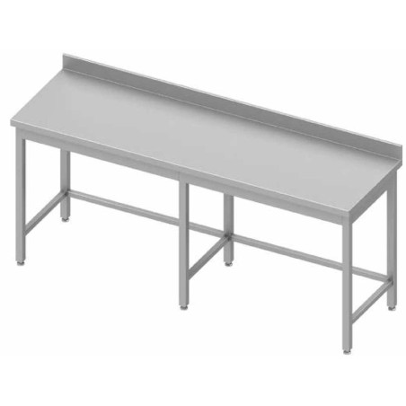 Table inox XXL adossée soudée sans étagère P600 STALGAST