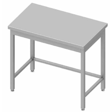 Table inox non adossée soudée sans étagère P600 STALGAST