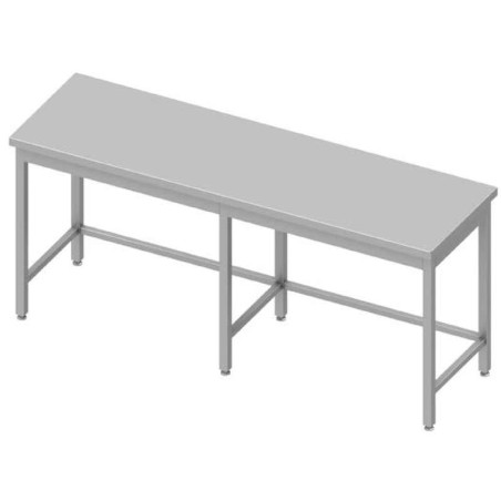Table inox XXL non adossée soudée sans étagère STALGAST