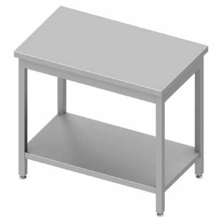 Table inox non adossée à monter avec étagère P600 STALGAST