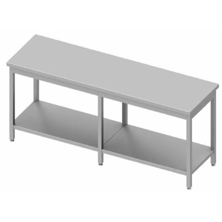 Table inox XXL non adossée soudée avec étagère P600 STALGAST