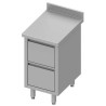 Meuble bas inox adossée 2 tiroirs P700 STALGAST Meuble bas inox adossée 2 tiroirs P700 STALGAST