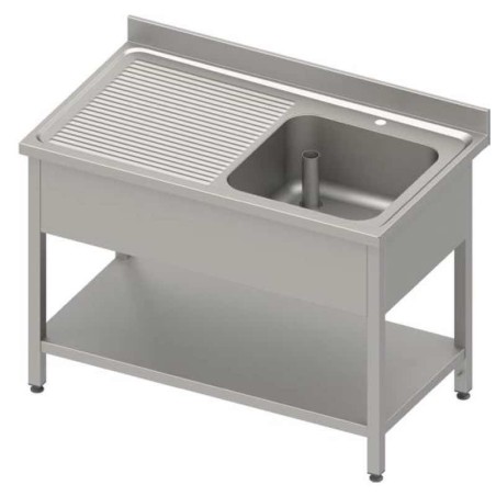 Plonge adossée soudée 1 bac avec étagère basse P700 STALGAST Plonge adossée soudée 1 bac avec étagère basse P700 STALGAST