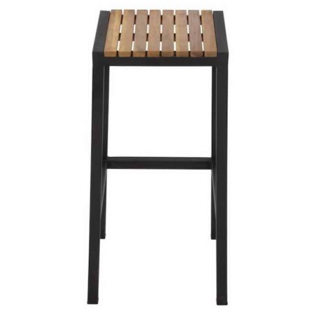 Tabourets de bar en acier et acacia BOLERO (lot de 2)