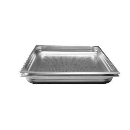 Bac GN 2/1 inox perforé profondeur 65mm ATOSA ref. P21065