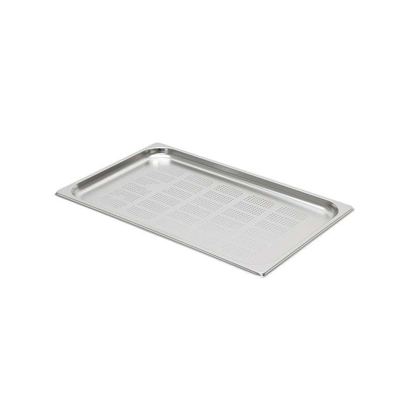 Bac GN 1/1 inox perforé profondeur 20mm