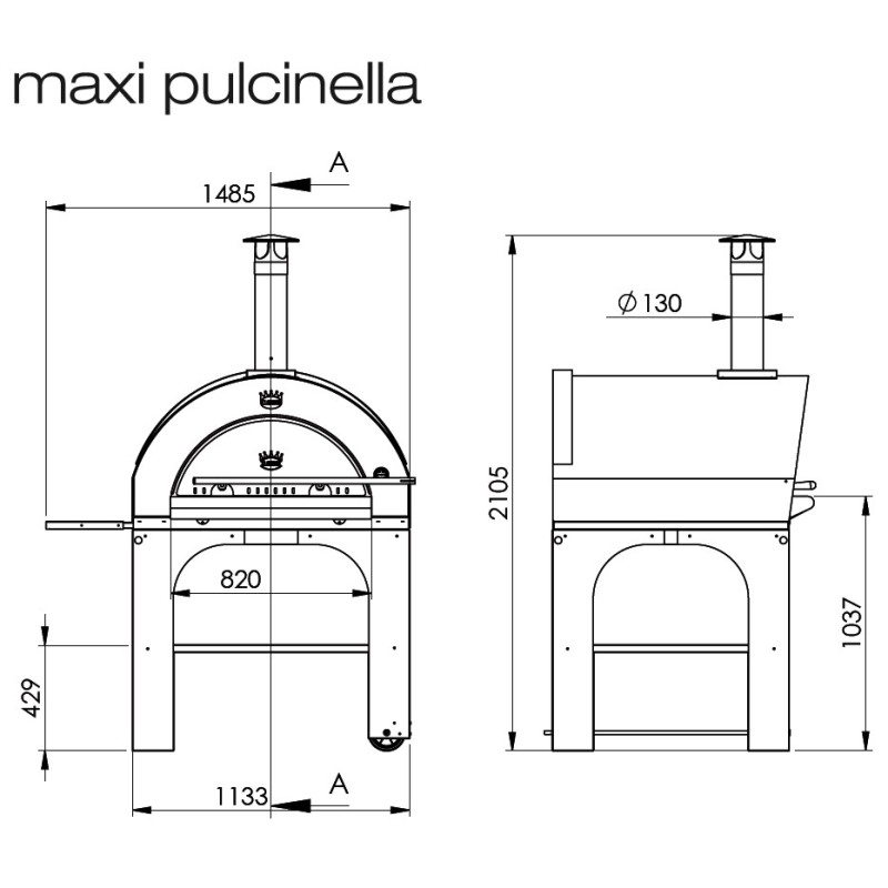 Four à bois CLEMENTI Maxi Pulcinella - Caloria
